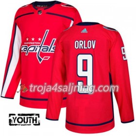 Washington Capitals tröja Dmitry Orlov 9 Röd 2017-2018 Adidas Authentic - NHL Tröjor Barn